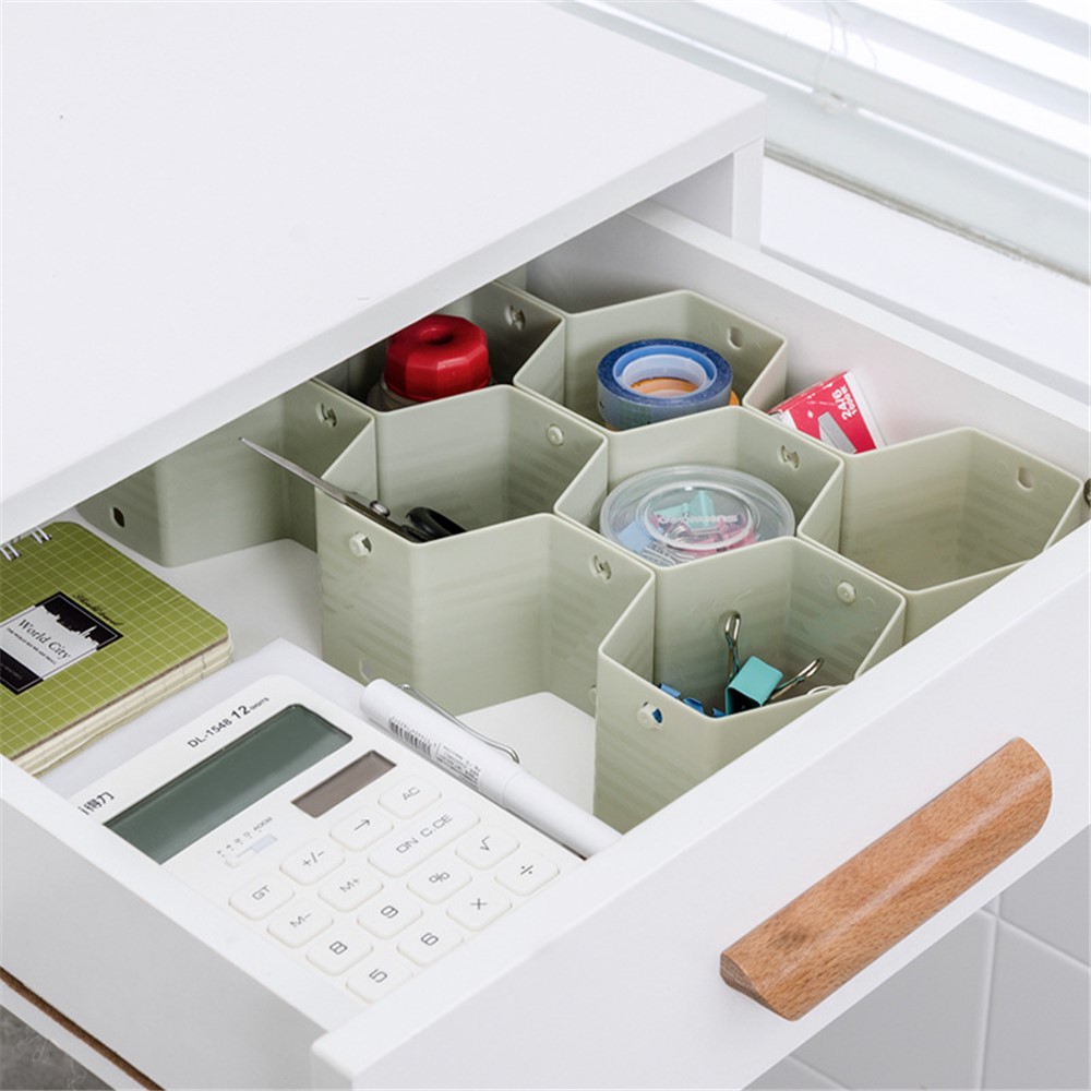 Adjustable Drawer Honeycomb Clapboard Partition Divider Box Separator DIY Organizer Sorting Panties Socks Storage Case - Pink-5