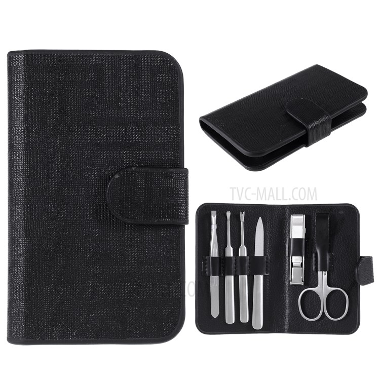 6-in-1 Manicure Set (Earpick + Scissors + Tweezers + Nail Clippers + Nail Filer + Cuticle Nipper)-1