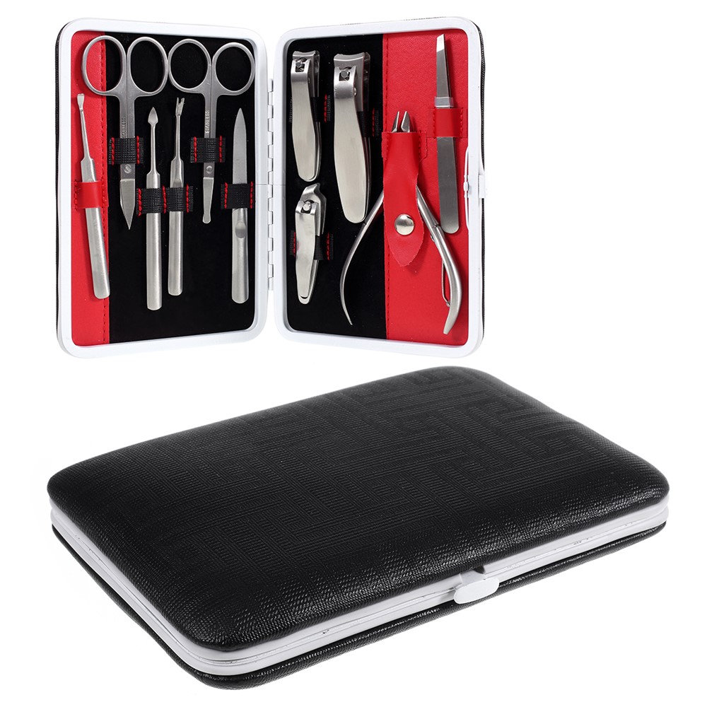 11-in-1 Manicure Set (Earpick + Scissors + Tweezers + 2PCS Nail Clippers + Nail Filer + Cuticle Nipper + Cuticle Pusher + Cuticle Trimmer + Toenail Clipper + Toenail Scissors)-1