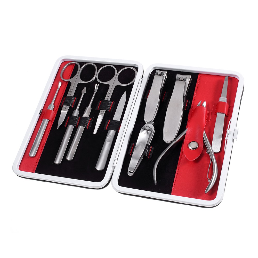 11-in-1 Manicure Set (Earpick + Scissors + Tweezers + 2PCS Nail Clippers + Nail Filer + Cuticle Nipper + Cuticle Pusher + Cuticle Trimmer + Toenail Clipper + Toenail Scissors)-2