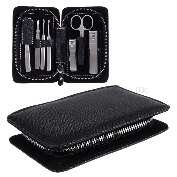 7-in-1 Manicure Set (Earpick + Scissors + Tweezers + Nail Clippers + Nail Filer + Cuticle Nipper + Toenail Clipper)-1