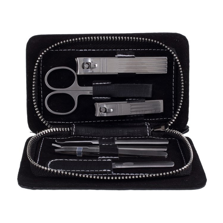 7-in-1 Manicure Set (Earpick + Scissors + Tweezers + Nail Clippers + Nail Filer + Cuticle Nipper + Toenail Clipper)-4