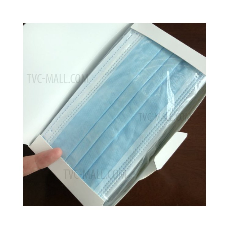50Pcs/Box Disposable Surgical Mask Medical Dental Face Masks Breathable Earloop Antiviral 3
