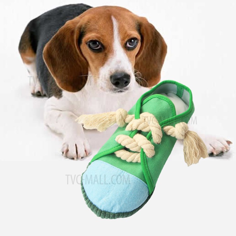 Durable Pets Sound Squeaky Toy Creative Shoes Shape Training Chewing Toy Dog Cat Pet Supply - Green-4