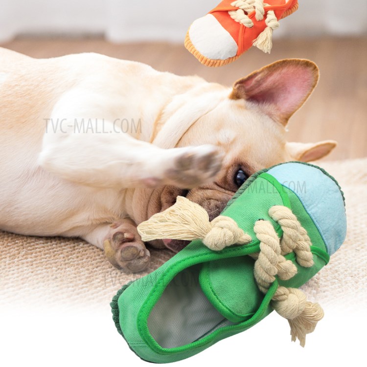 Durable Pets Sound Squeaky Toy Creative Shoes Shape Training Chewing Toy Dog Cat Pet Supply - Green-5