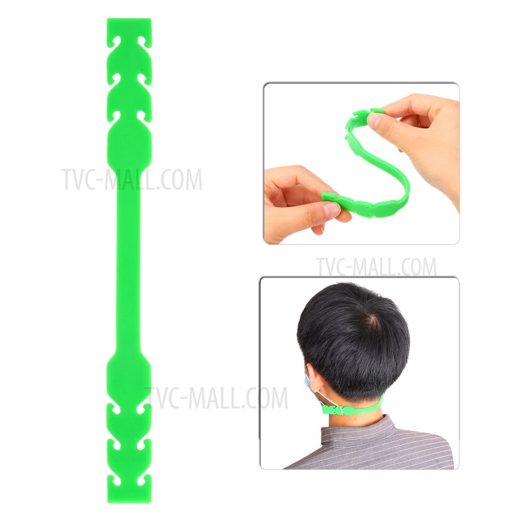 Face Mask Holder Mask Extension Hook for Adult, Size: 19.5 x 1.8 x 0.3cm - Green-1