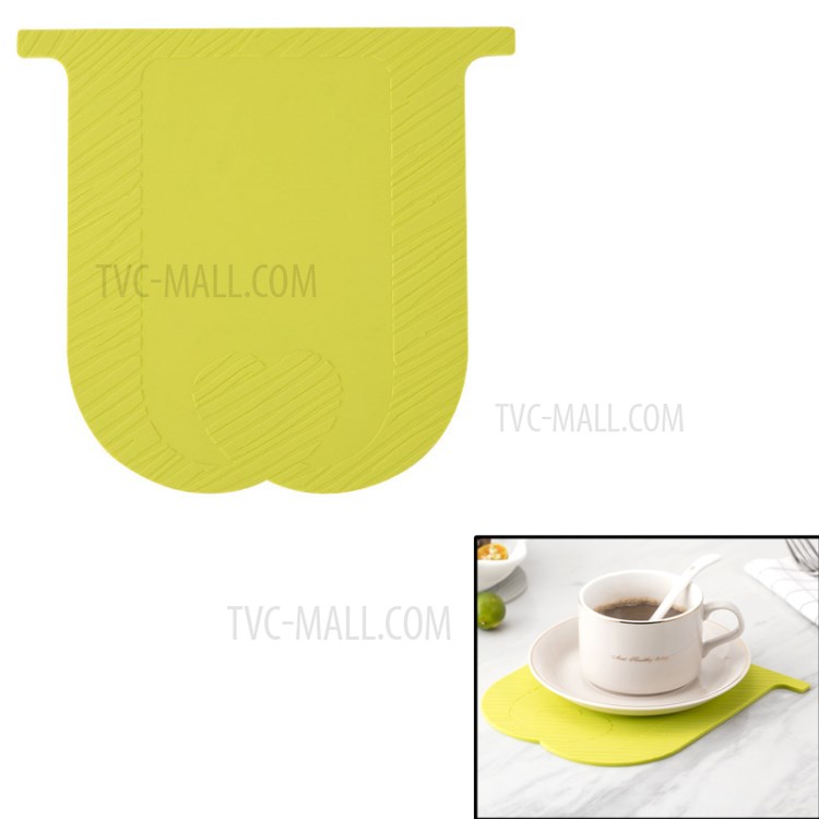 XIAOMI YOUPIN JORDAN&JUDY CD0145 U-shape Silicone High Temperature /Coldness Resistant Placemat - Green-1