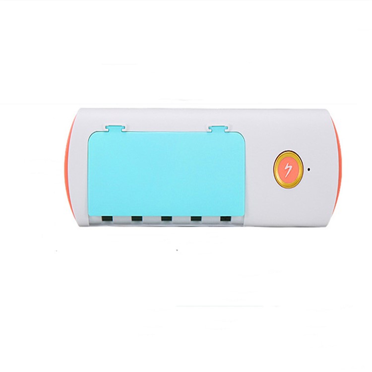 UV Light Ultraviolet Toothbrush Holder Sterilizer Bathroom Storage Shelf - Blue-1