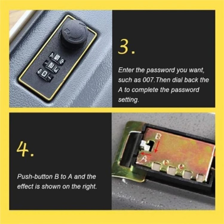Creative Dictionary Book Insurance Box Simulation Book Safe Mini Storage Tank Security Lock Case - Black/Code Lock-3