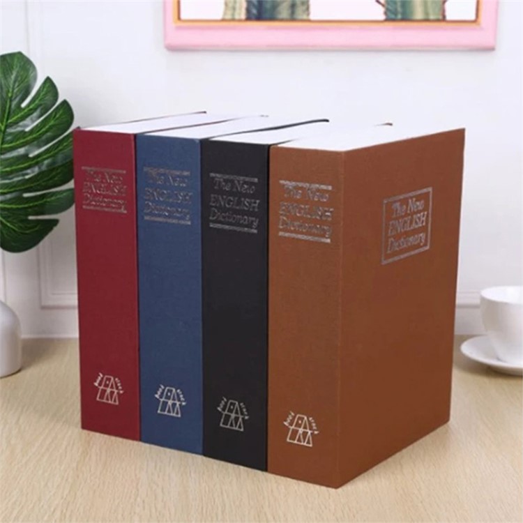 Creative Dictionary Book Insurance Box Simulation Book Safe Mini Storage Tank Security Lock Case - Black/Code Lock-5
