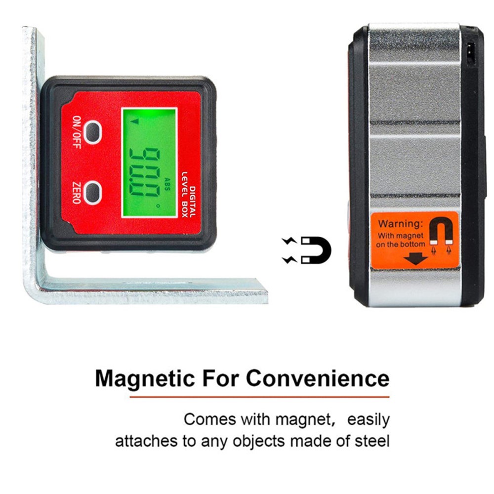 LCD Digital Inclinometer Electron Goniometers 4X90 Degree Magnetic Base Digital Protractor Angle Finder-3