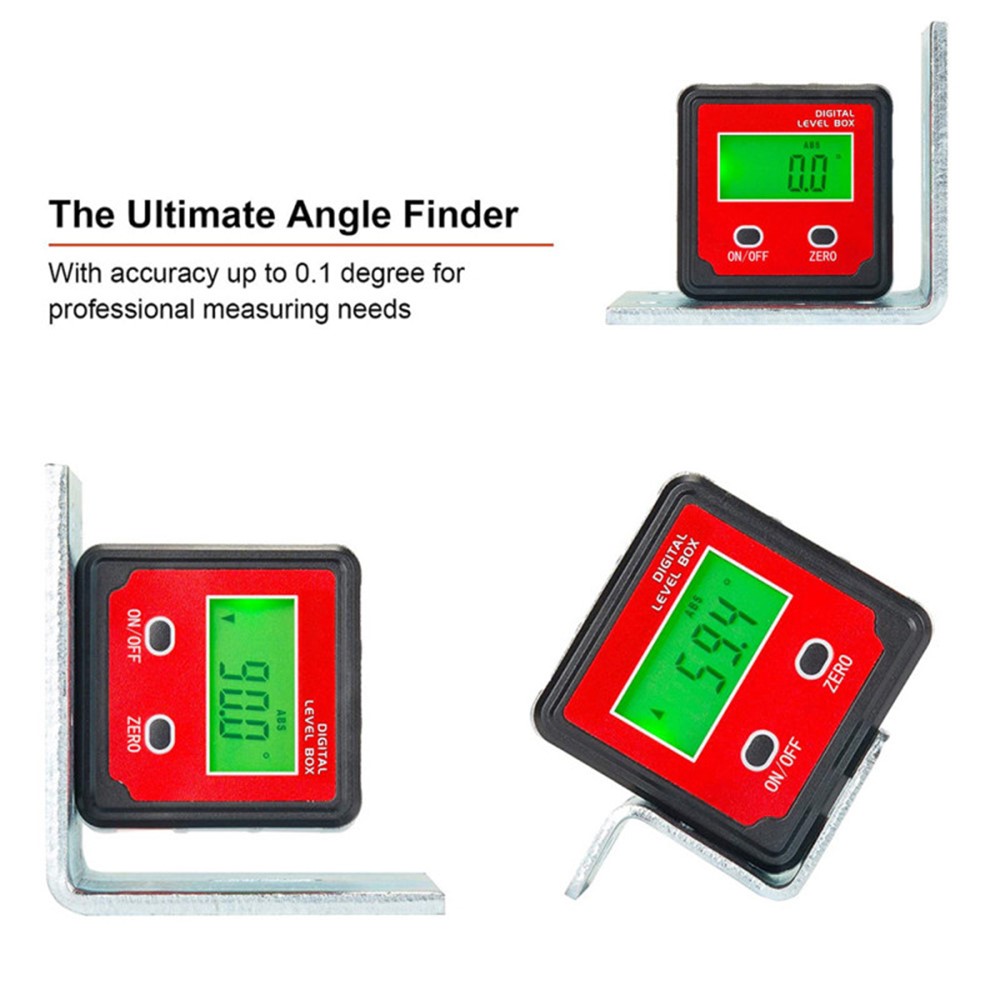 LCD Digital Inclinometer Electron Goniometers 4X90 Degree Magnetic Base Digital Protractor Angle Finder-5
