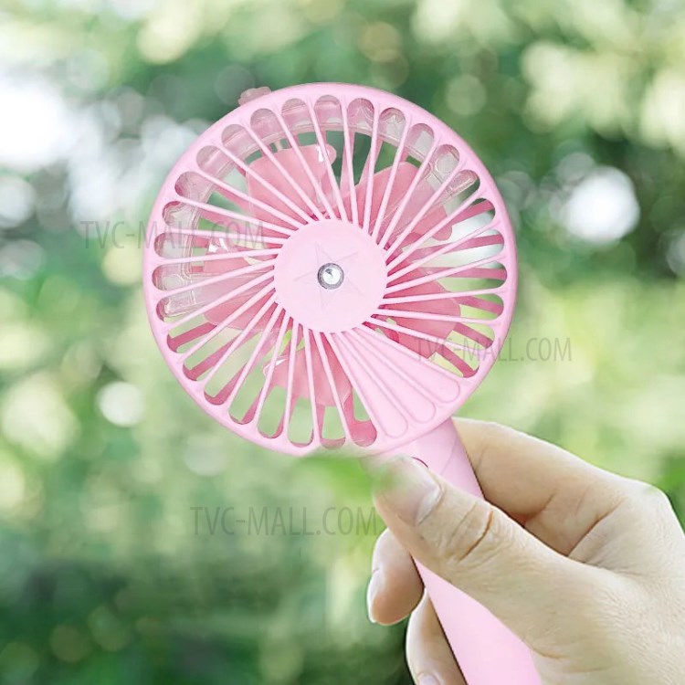 Handheld Nano Spray Fan Portable USB Fan with Phone Stand for Home Outdoor - Pink-3