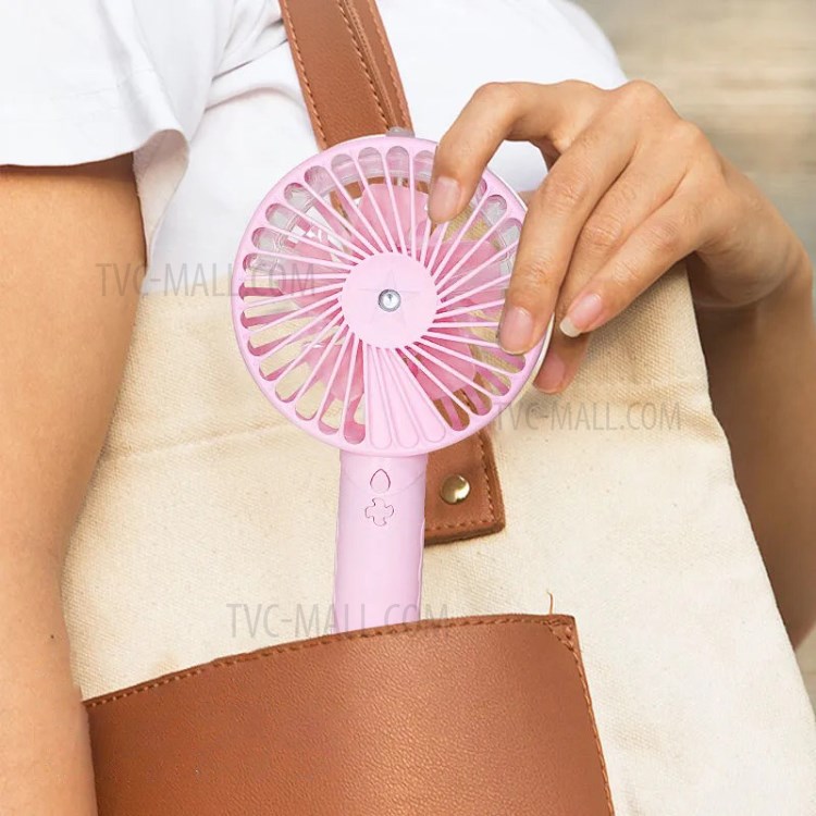Handheld Nano Spray Fan Portable USB Fan with Phone Stand for Home Outdoor - Pink-4
