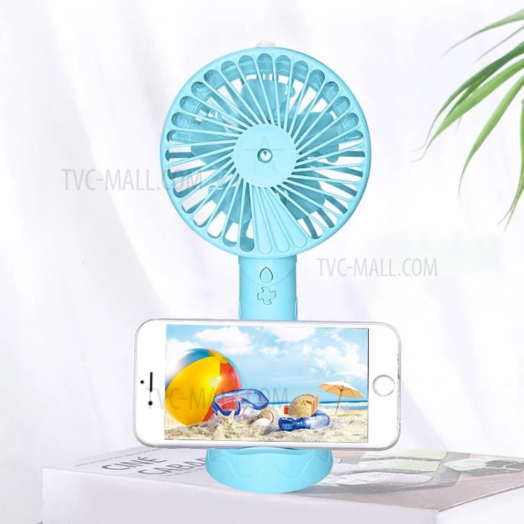 Handheld Nano Spray Fan Portable USB Fan with Phone Stand for Home Outdoor - Pink-5