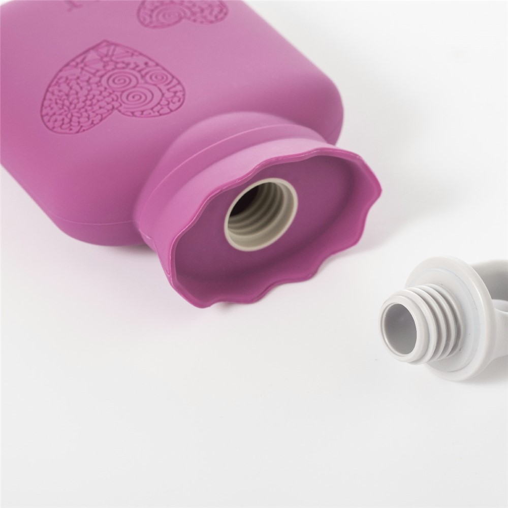 XIAOMI YOUPIN JORDAN&JUDY HH685 Microwave Heating Hot Water Bag Silicone Hot Water Bottle with Knitted Cover - Dark Purple-5