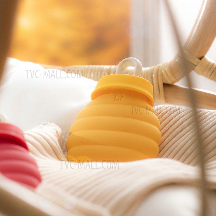 XIAOMI YOUPIN JORDAN&JUDY HH683 Silicone Hot Water Bag Microwave Heating Hot Water Bottle with Knitted Cover - Yellow-10