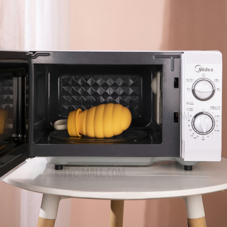 XIAOMI YOUPIN JORDAN&JUDY HH683 Silicone Hot Water Bag Microwave Heating Hot Water Bottle with Knitted Cover - Yellow-11