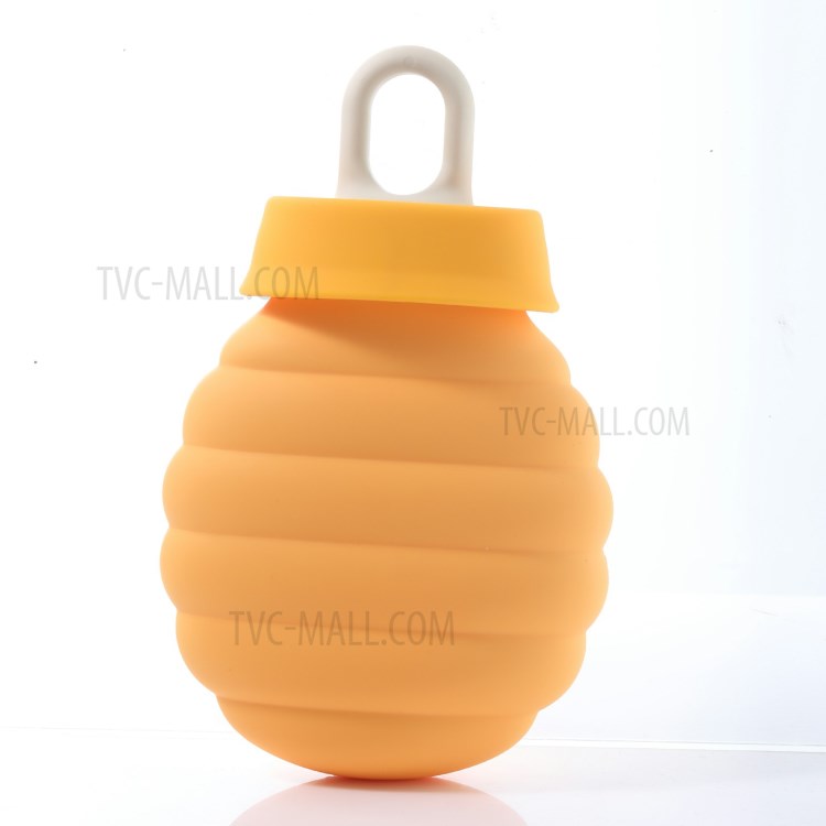 XIAOMI YOUPIN JORDAN&JUDY HH683 Silicone Hot Water Bag Microwave Heating Hot Water Bottle with Knitted Cover - Yellow-4