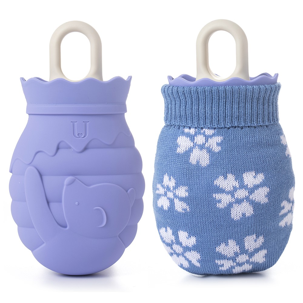 XIAOMI YOUPIN JORDAN&JUDY WD0032-S Honey Jar Shape Bear Decor Dual-Use Ice/Hot Water Bottle Bag Reusable Hand Warmer - Blue Grey-1