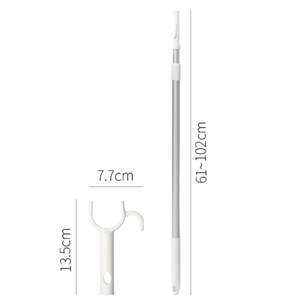 YM-4071 100Pcs Retractable Reach Stick Telescoping Long Reach Clothes Pole for High Reach Adjustable Clothesline Pole with Utility Hook - Blue-4