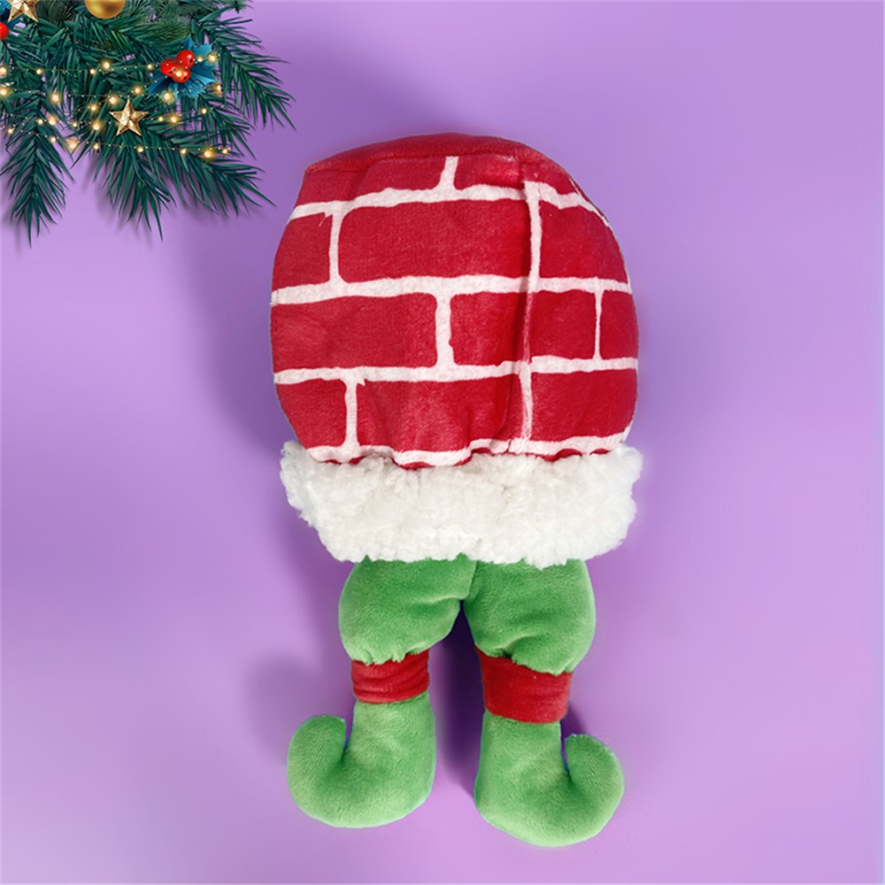 TG-CTOY061 Christmas Style Cute Pet Plush Splicing Toy Dog Bite Playing Toy - Red/Green-2