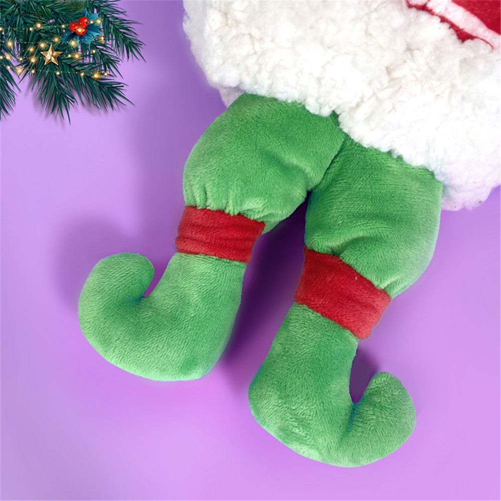 TG-CTOY061 Christmas Style Cute Pet Plush Splicing Toy Dog Bite Playing Toy - Red/Green-3