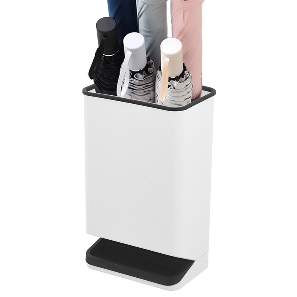 Umbrella Stand with Drip Tray 6 Holes Umbrella Holder Stand Plastic Detachable Umbrella Storage Rack - Black-8