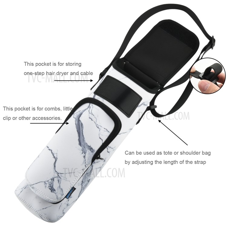 Travel Case Protective Cover Storage Bag for Revlon Hair Drier - Marble-4