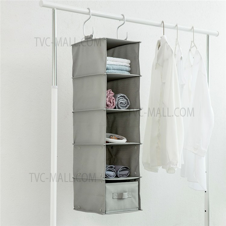 XIAOMI YOUPIN JORDAN&JUDY H00036 5 Layers Wardrobe Hanging Storage Bag Clothes Organizer Pouch-2