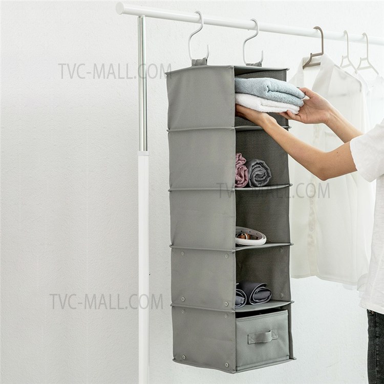 XIAOMI YOUPIN JORDAN&JUDY H00036 5 Layers Wardrobe Hanging Storage Bag Clothes Organizer Pouch-4