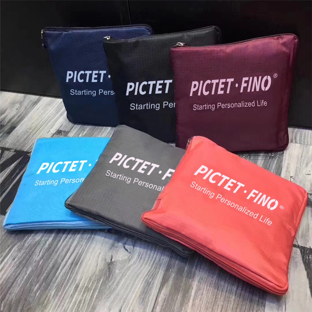 PICTET.FINO RH68 Foldable Shopping Bag Handbag Large Capacity Tote Bag Pouch - Blue-3