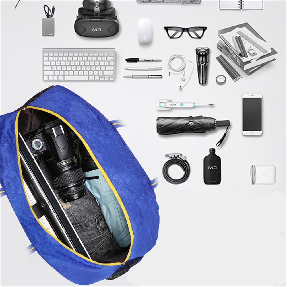 PICTET.FINO RH78 Foldable Outdoor Travel Sports Tote Bag Large Capacity Waterproof Handbag - Dark Blue-2