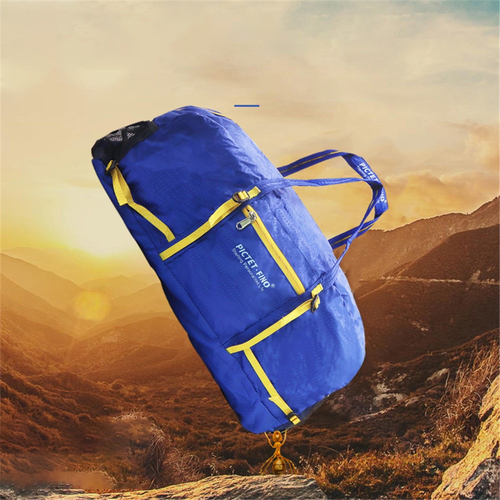 PICTET.FINO RH78 Foldable Outdoor Travel Sports Tote Bag Large Capacity Waterproof Handbag - Dark Blue-3