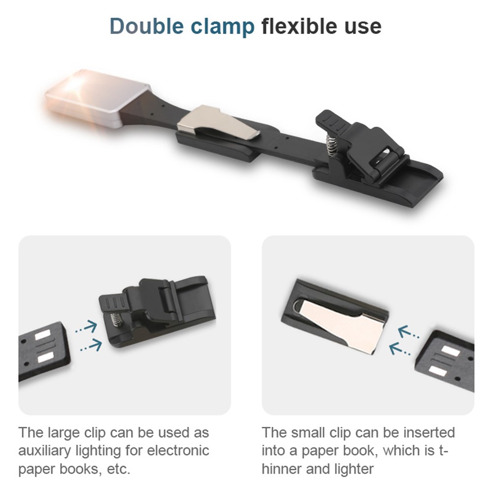 USB Reading Light 3 Color Adjustable Brightness Mini Eye-protection LED Lamp with Clamp for Laptop Computer PC-4