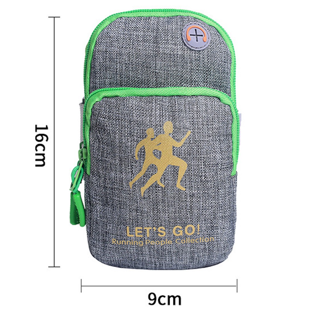 WEEKEIGHT Sweatproof Sports Armband Phone Pouch Running Fitness Smartphone Arm Bag with Earphone Hole, Size S - Light Grey-7