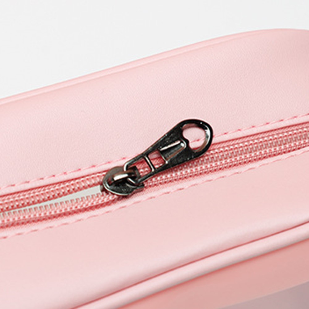 Cosmetics Bag PVC+TPU Toiletry Bag Travel Bag Waterproof Tote Bag for Travel Hiking Trip Camping Gym, Size: M - Black-2