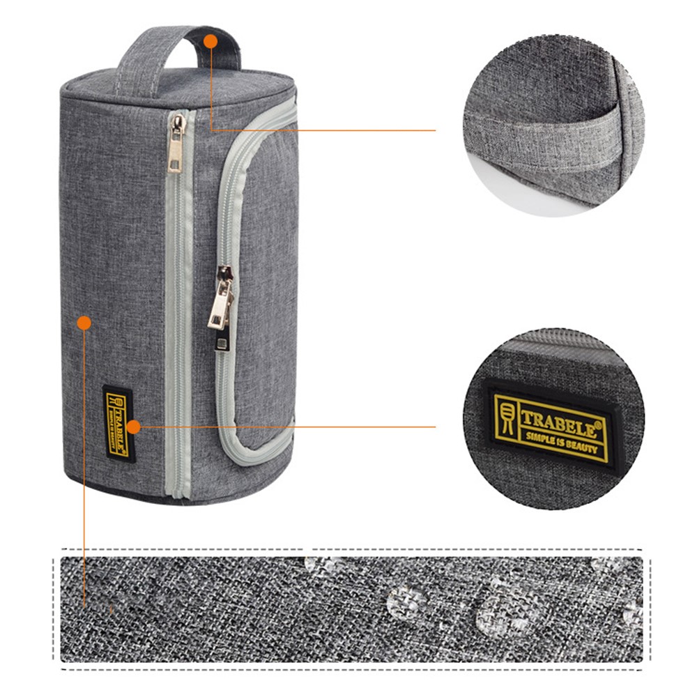TRABELE TSN0723 Travel Toiletry Bag Portable Waterproof Hanging Cosmetic Organizer Bag Perfect Traveling Accessory Toiletries - Grey-6