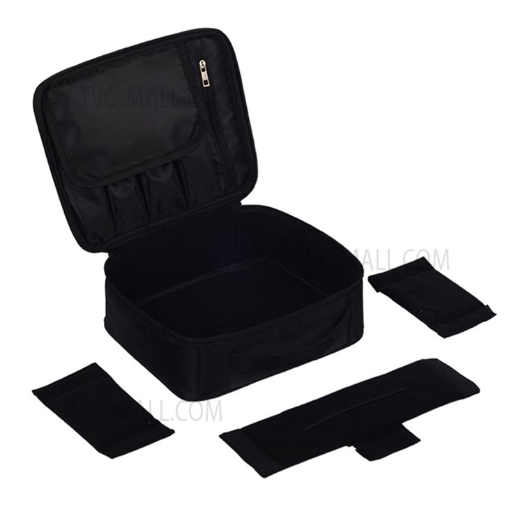 TRABELE TSN1009 Makeup Bag Travel Large Cosmetic Case Portable Makeup Brush Holder Organizer - Black-4