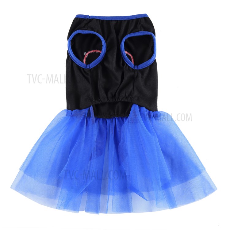 Pet Clothes Cat Dog Lovely Skirt Princess Dress Pet Clothing - Black/Blue/ Size: M-6