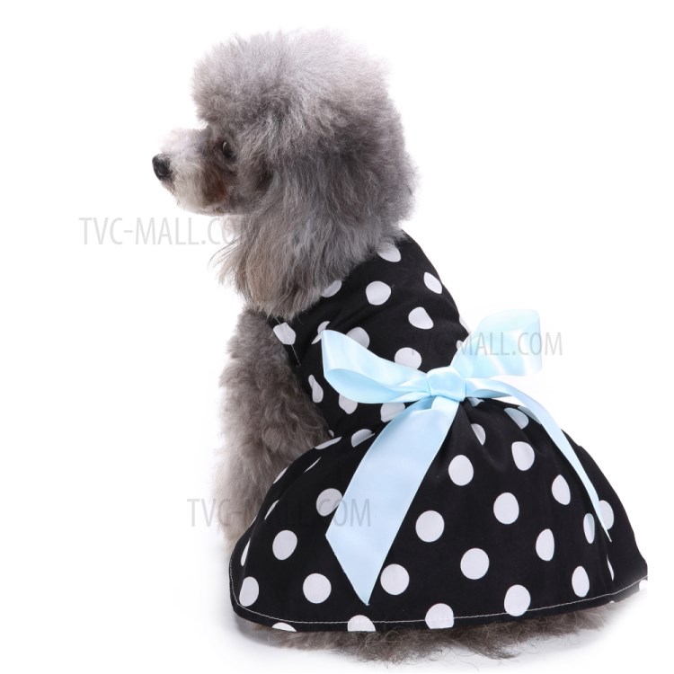 Bow-knot Pet Clothes Cat Dog Lovely Dress Pet Clothing - Polk Dots/XS-10