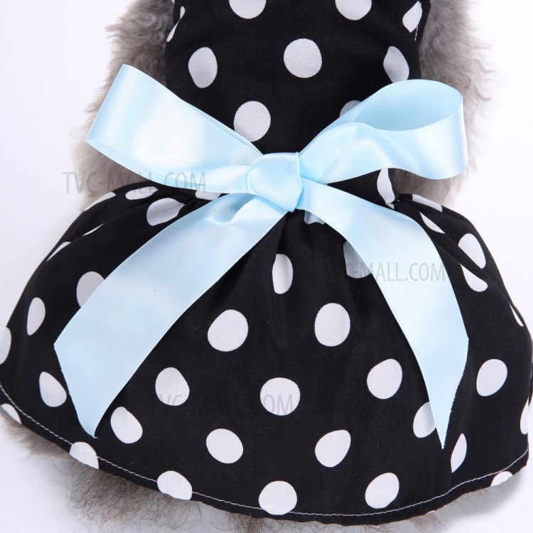 Bow-knot Pet Clothes Cat Dog Lovely Dress Pet Clothing - Polk Dots/XS-11