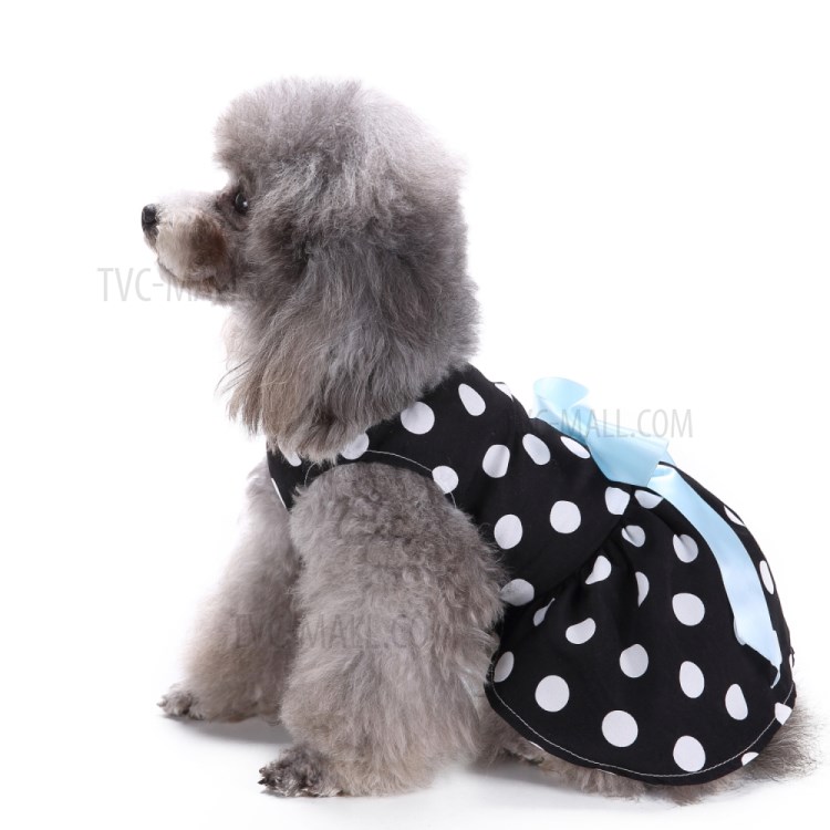 Bow-knot Pet Clothes Cat Dog Lovely Dress Pet Clothing - Polk Dots/XS-13