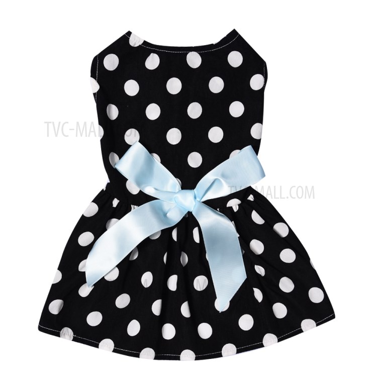 Bow-knot Pet Clothes Cat Dog Lovely Dress Pet Clothing - Polk Dots/Size: Size: XS-2