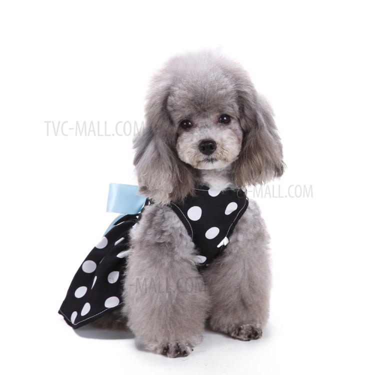 Bow-knot Pet Clothes Cat Dog Lovely Dress Pet Clothing - Polk Dots/XS-5