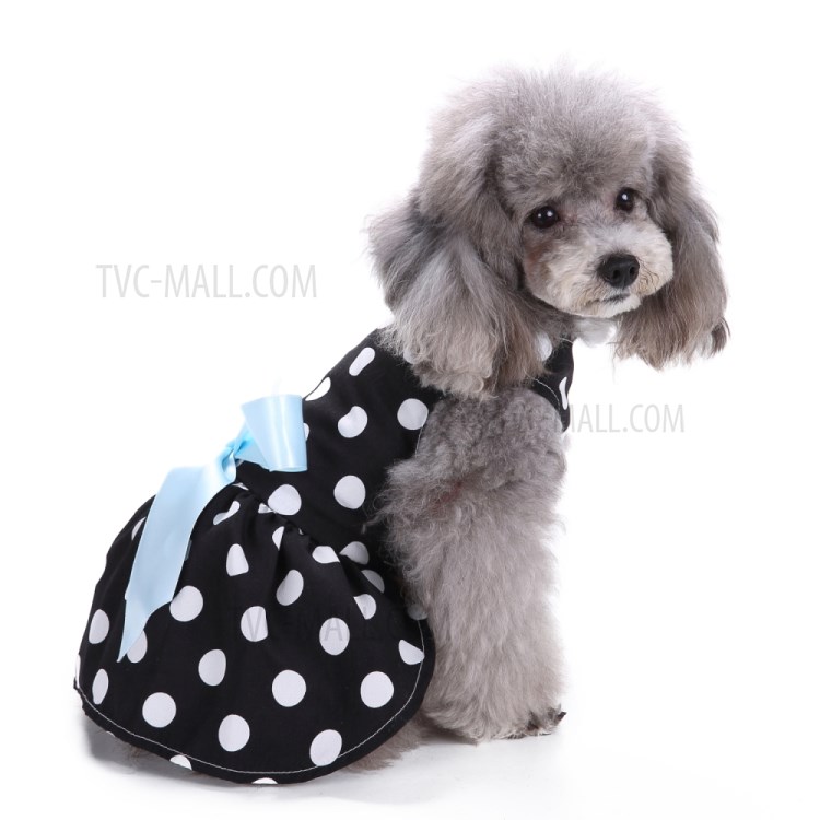 Bow-knot Pet Clothes Cat Dog Lovely Dress Pet Clothing - Polk Dots/XS-7