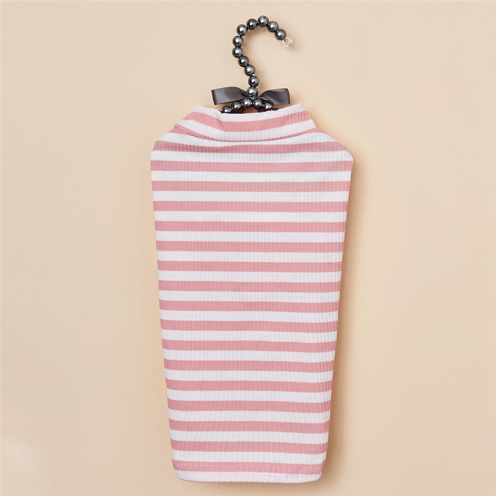 Stylish Stripes Elastic Puppy Dog Cat T-shirt Home Apparel Pet Clothes - Pink/S-4