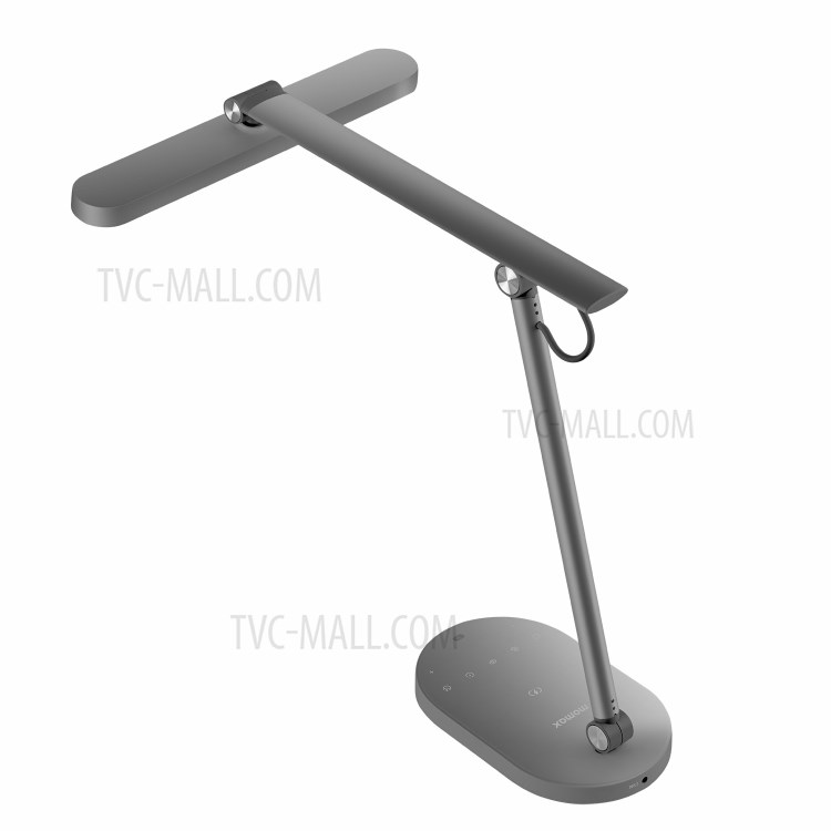 MOMAX Q.LED2 Eye Protection Dimmable Desk Lamp with Wireless Charger Function - Grey/UK Plug-3