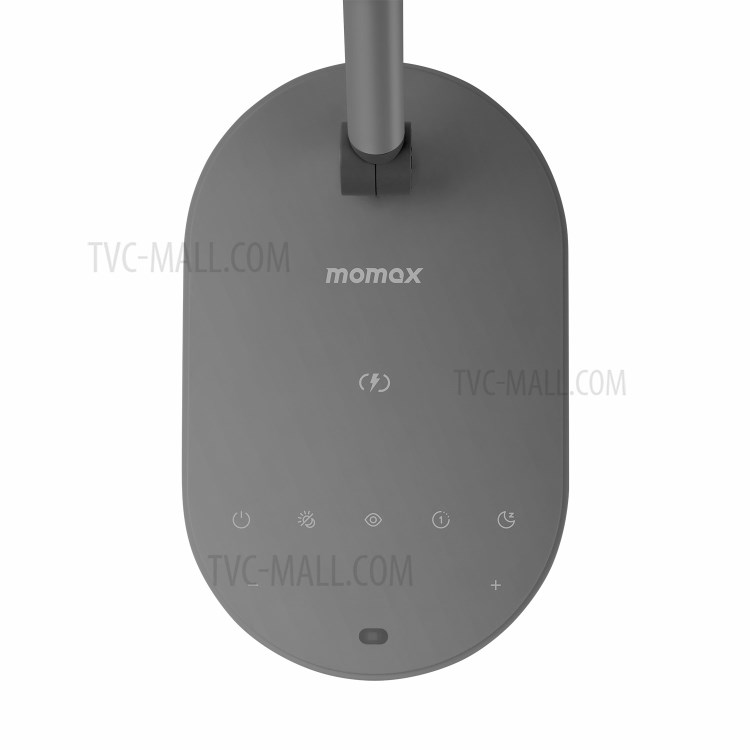 MOMAX Q.LED2 Eye Protection Dimmable Desk Lamp with Wireless Charger Function - Grey/UK Plug-6