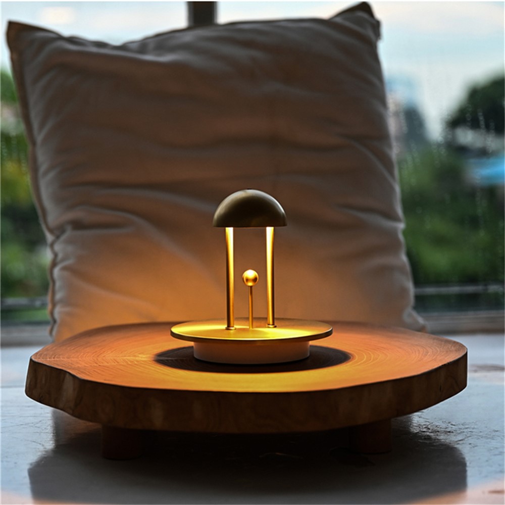 COMELY Bell Design Modern Creative Infrared Gesture Dimming Night Light Rechargeable LED Table Lamp Home Decor - Gold-2